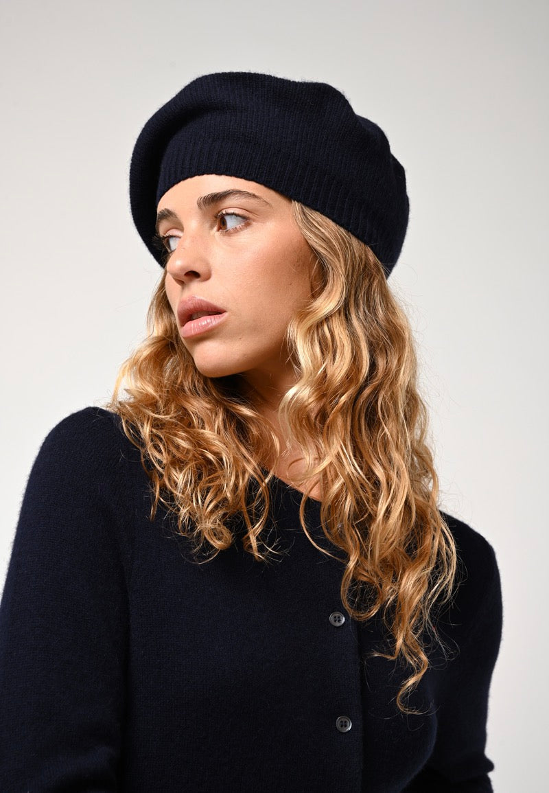 Cardigan Col Rond - Caron - Navy