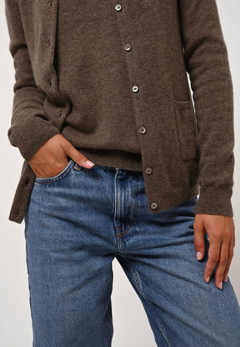 Cardigan Col Rond - Caron - Marron