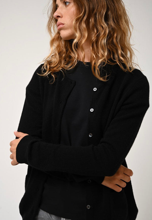 Cardigan Col Rond - Caron - Noir