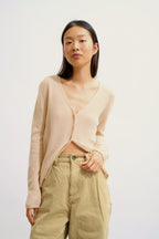 V-Neck Cardigan - Chalais - Sand
