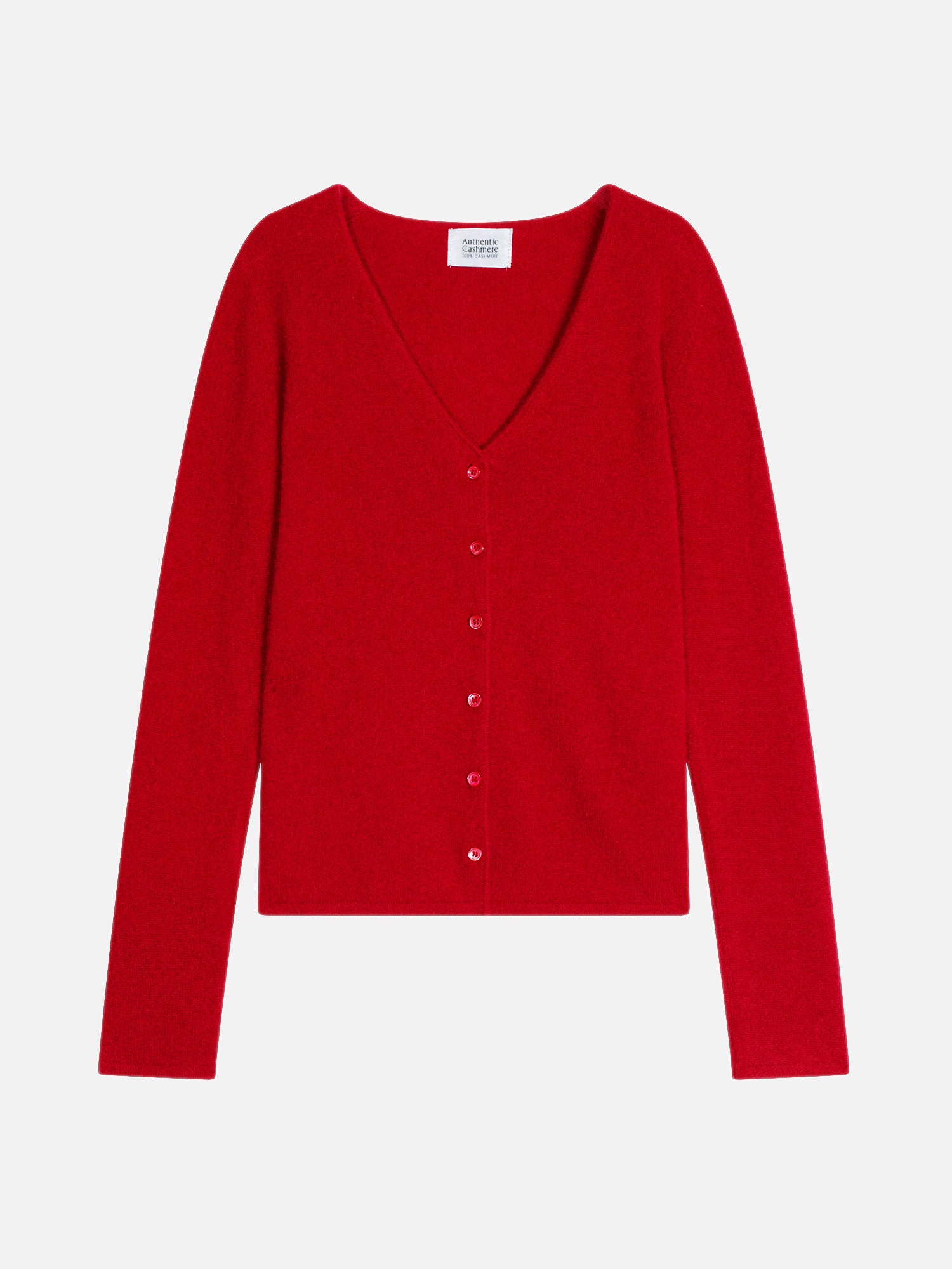 V-Neck Cardigan - Chalais - Red