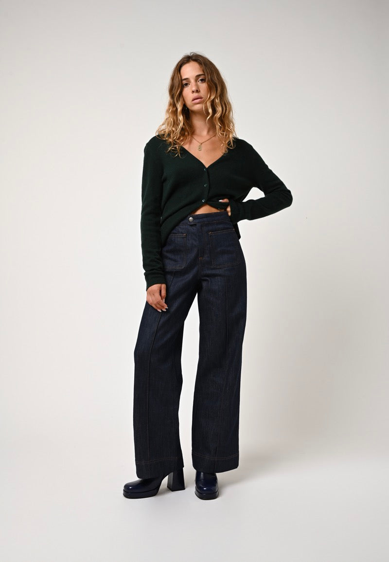 V-Neck Cardigan - Chalais - Cypress