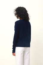 Cardigan Col V - Chalais - Navy