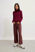 Roll-Neck Jumper - Bise - Bordeaux