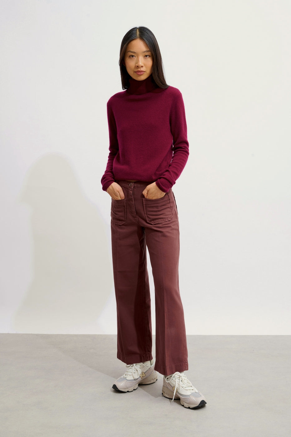 Roll-Neck Jumper - Bise - Bordeaux