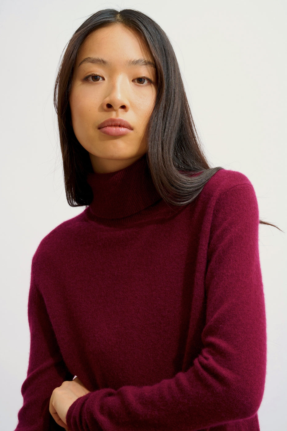 Roll-Neck Jumper - Bise - Bordeaux
