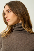 Pull Col Roulé - Bise - Marron