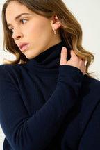 Pull Col Roulé - Bise - Navy