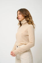 Pull Col Roulé - Bise - Sable