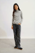 Roll-Neck Jumper - Bise - Heathered Cloud