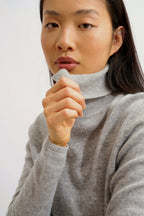 Roll-Neck Jumper - Bise - Heathered Cloud
