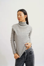 Roll-Neck Jumper - Bise - Heathered Cloud