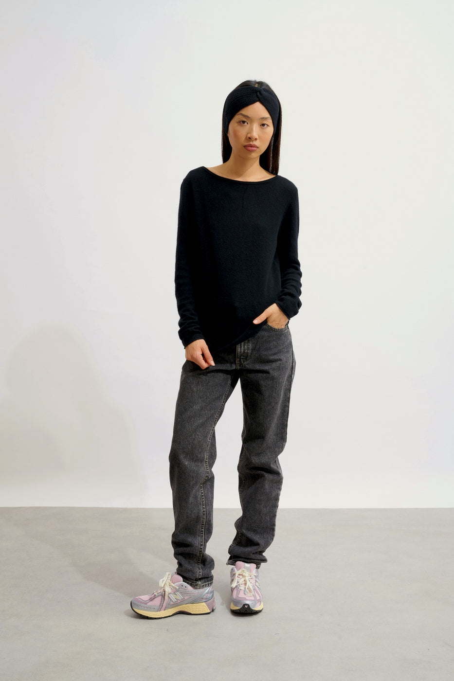 Jersey con cuello barco - Criou - Negro