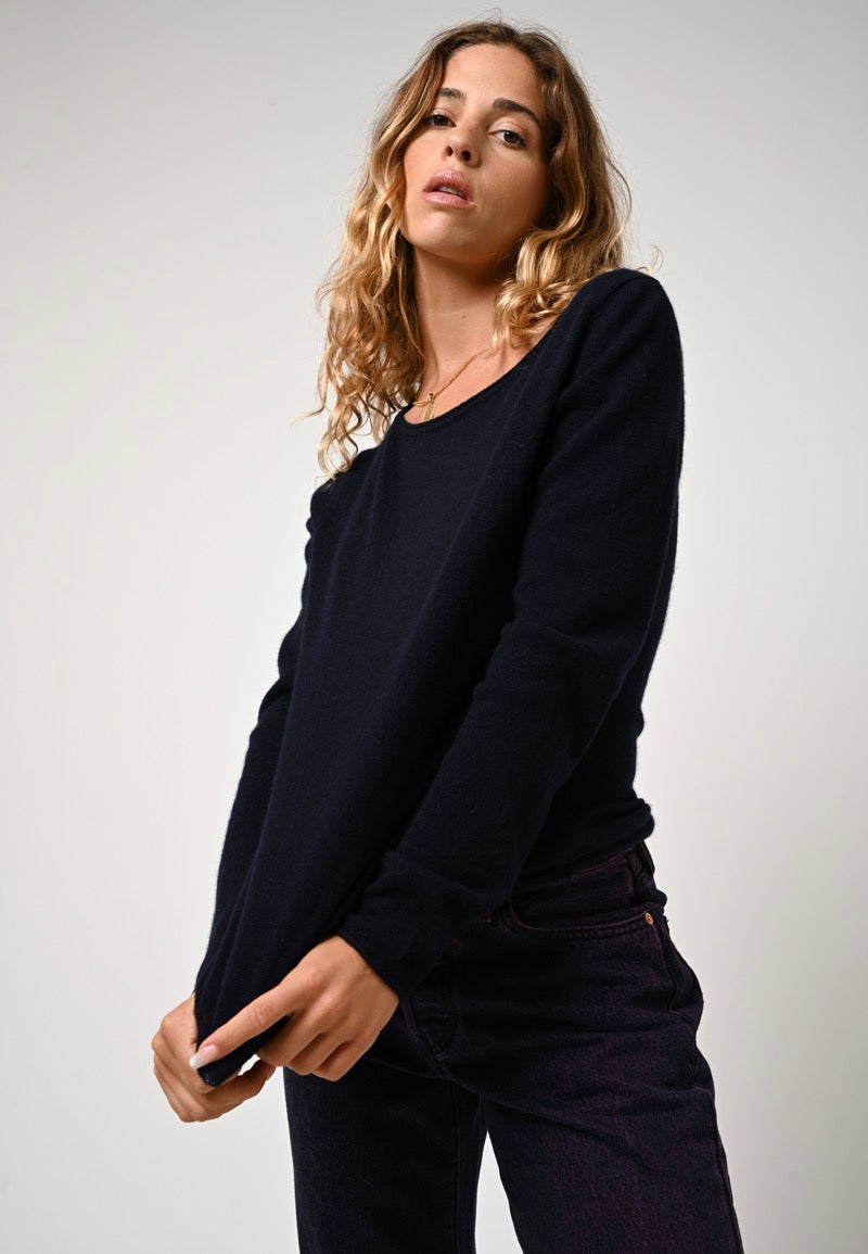 Pull Col Bateau - Criou - Bleu