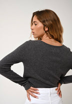 Pull Col Bateau - Criou - Anthracite Chiné
