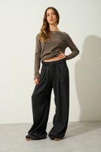 Boat Neck Jumper - Criou - Taupe Marl