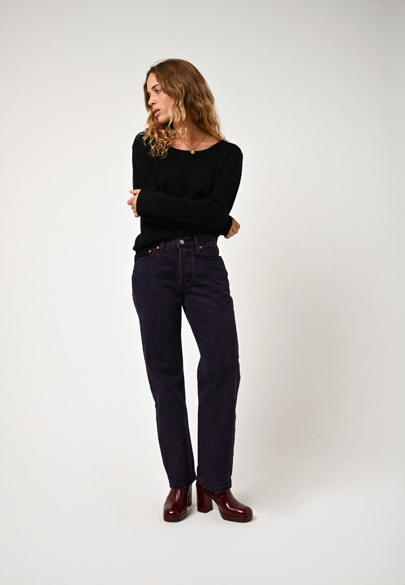 Pull Col Bateau - Lanfon - Noir