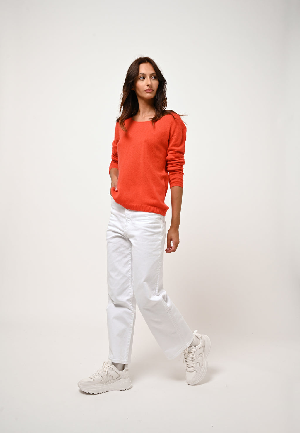 Jersey de cuello barco - Lanfon - Naranja