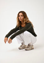 Pull Col Bateau - Lanfon - Kaki
