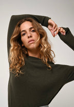 Pull Col Rond - Ecrin - Kaki