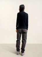 Round Neck Jumper - Ecrin - Black