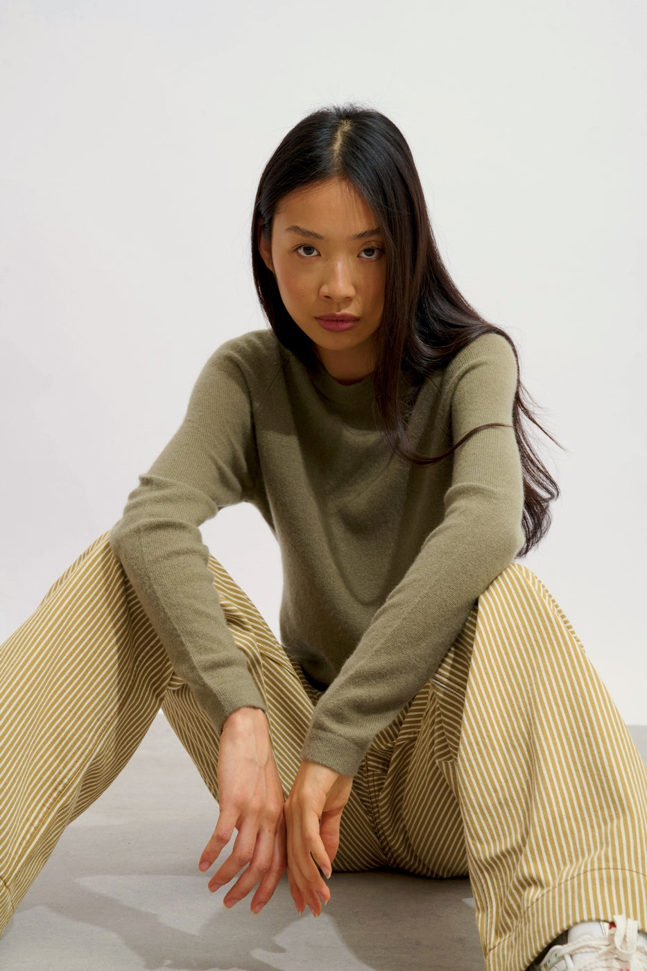 Round Neck Sweater - Ecrin - Army