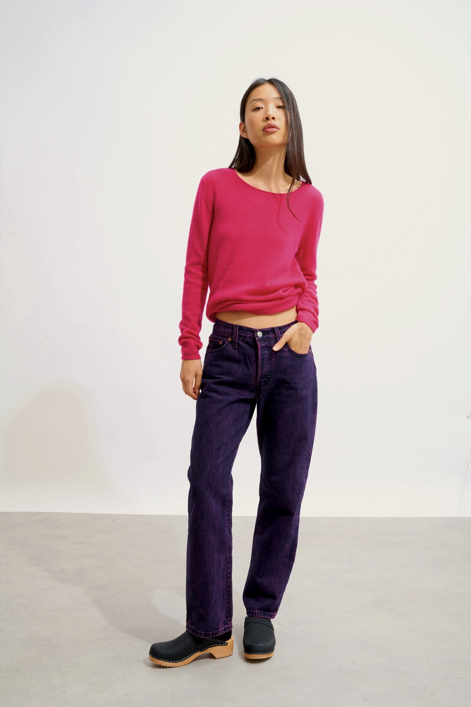 Jersey Cuello Redondo - Epéna - Fucsia