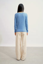 Round Neck Jumper - Epéna - Sky