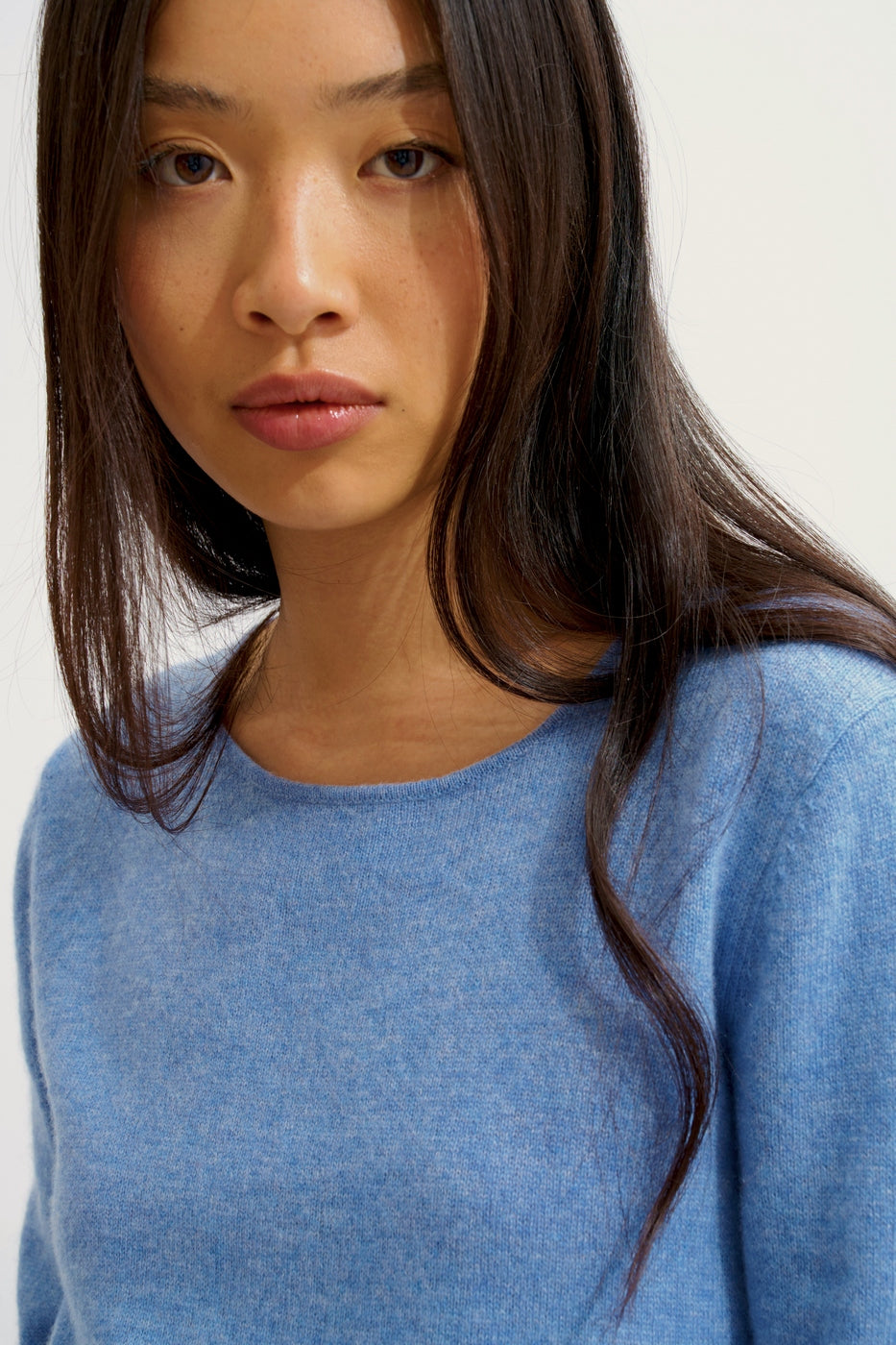 Round Neck Jumper - Epéna - Sky