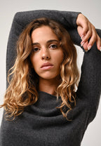Round Neck Sweater - Epéna - Anthracite Heather