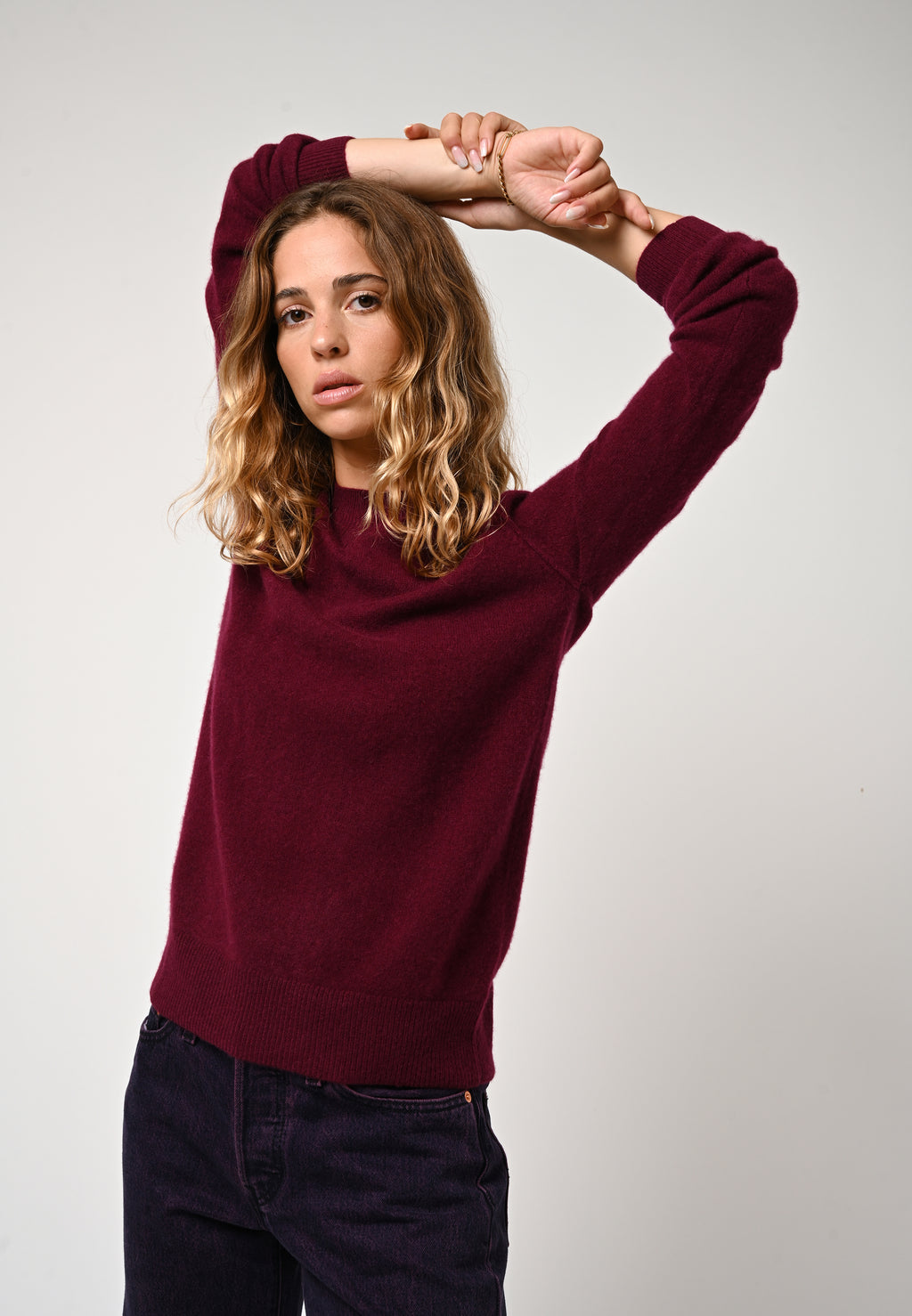 Round-Neck Jumper - Etret - Red