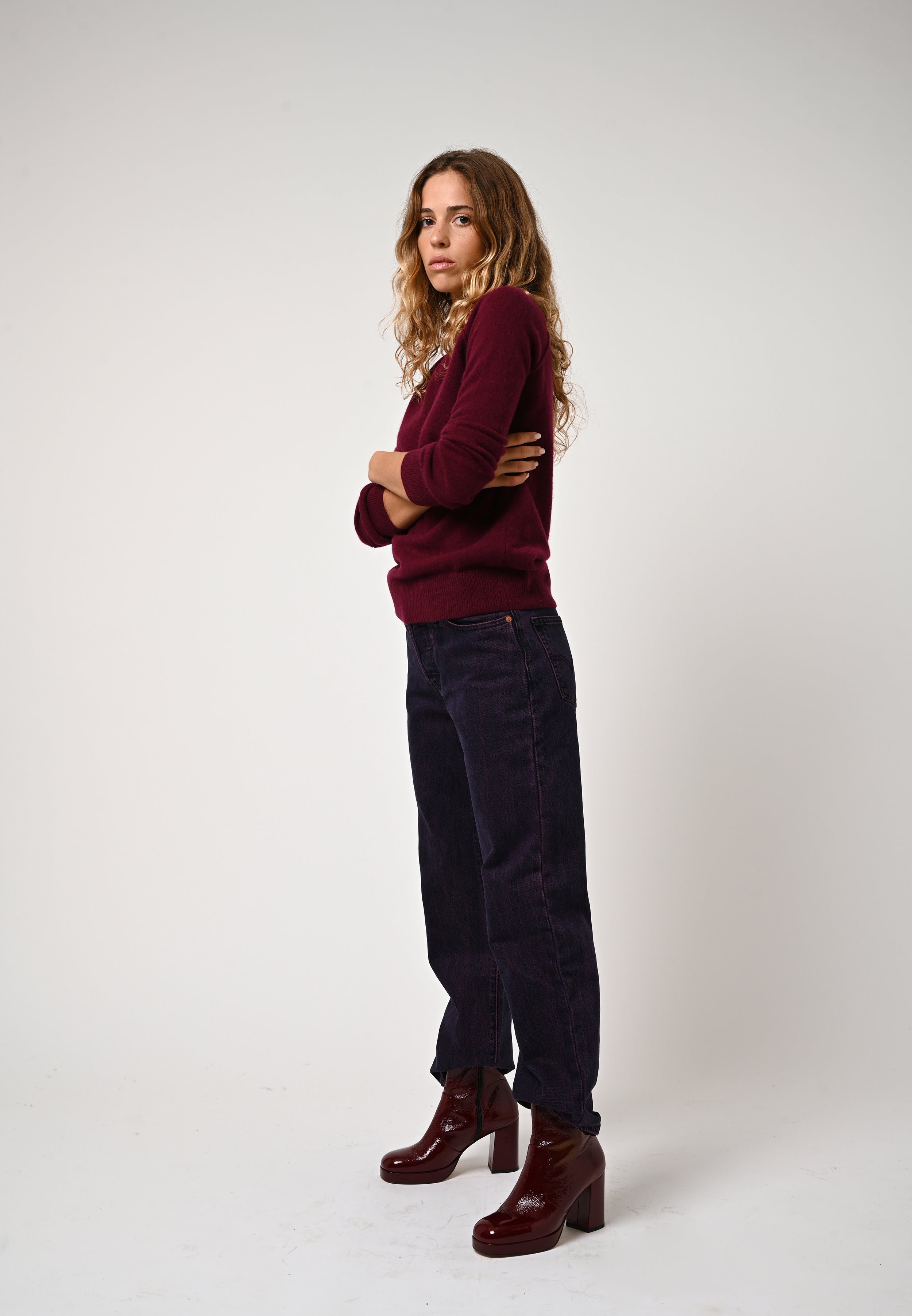 Round-Neck Jumper - Etret - Red