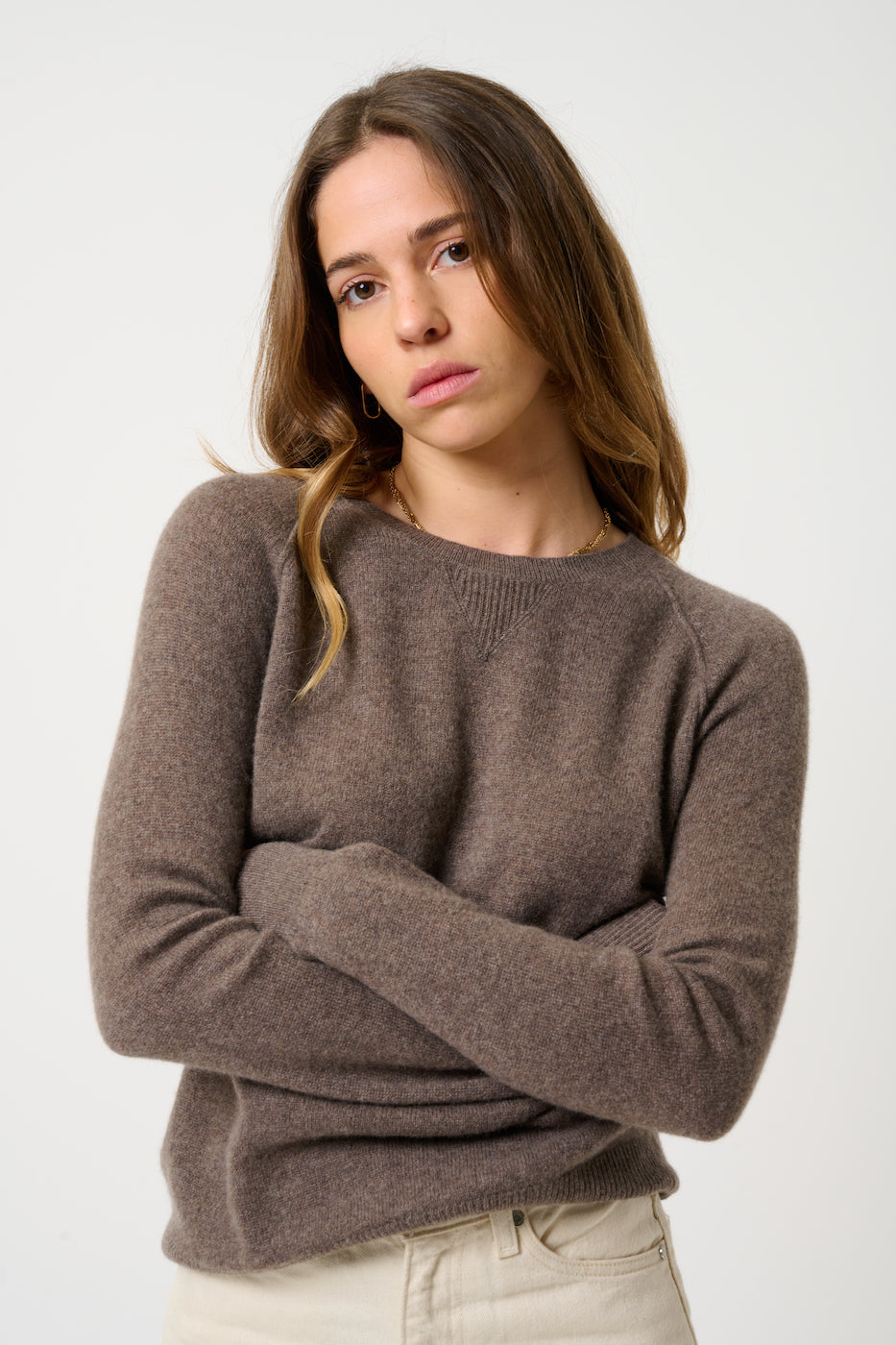 Pull Col Rond - Etret - Marron