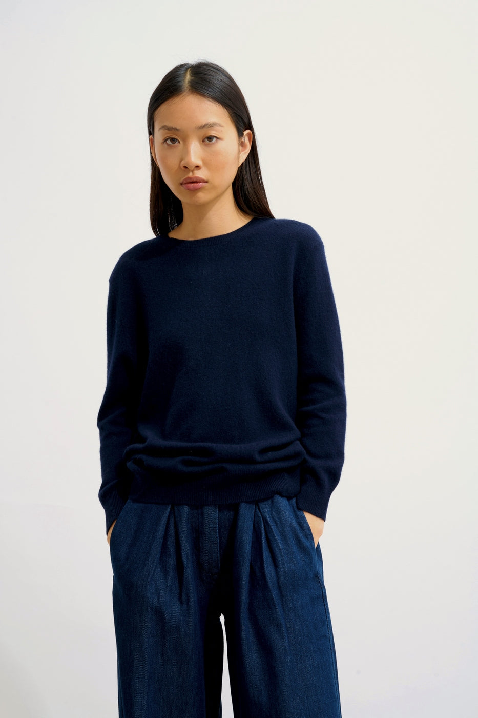Jersey Cuello Redondo Abotonado Espalda - Estaris - Navy