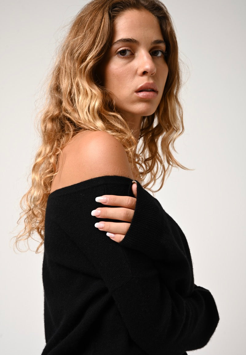 Round Neck Jumper - Faraut - Black