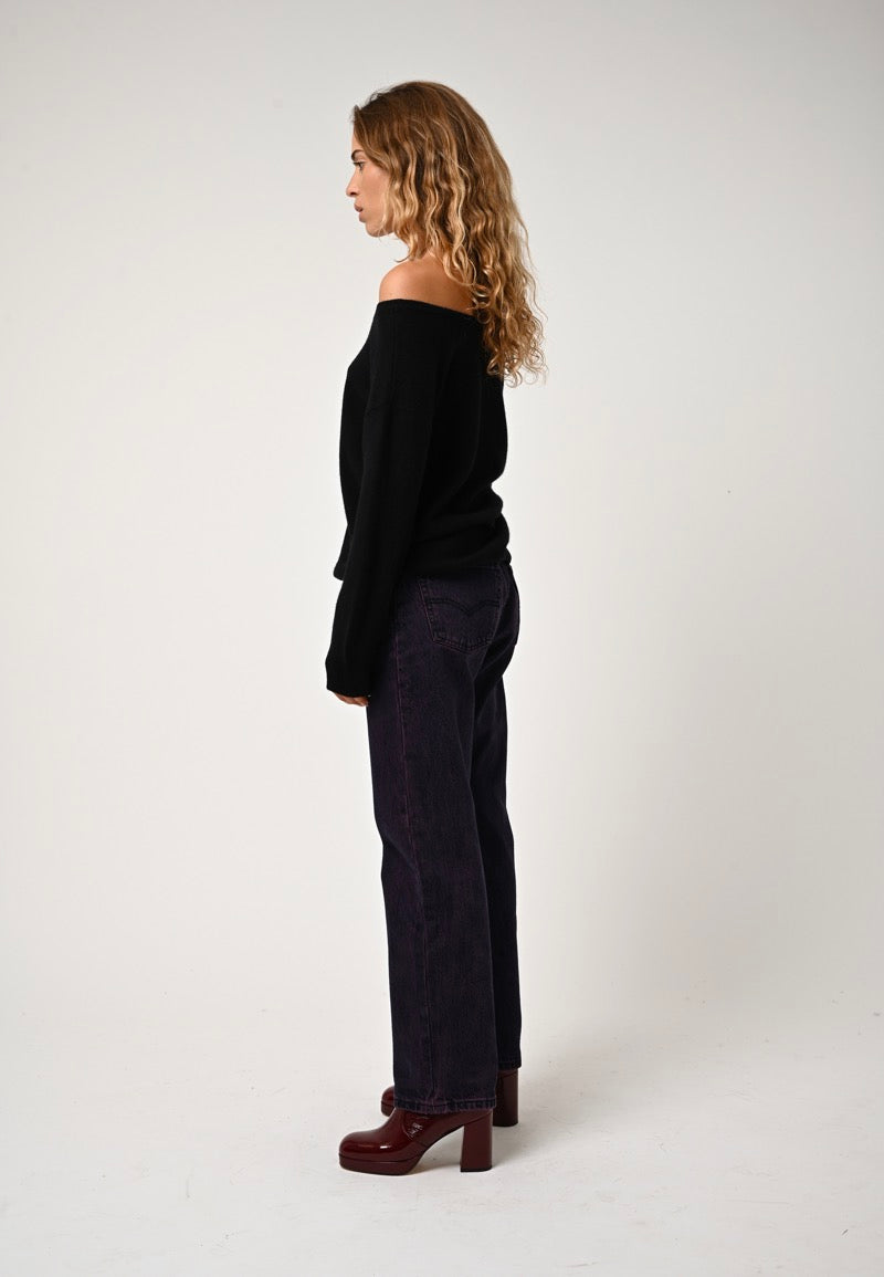 Round Neck Jumper - Faraut - Black