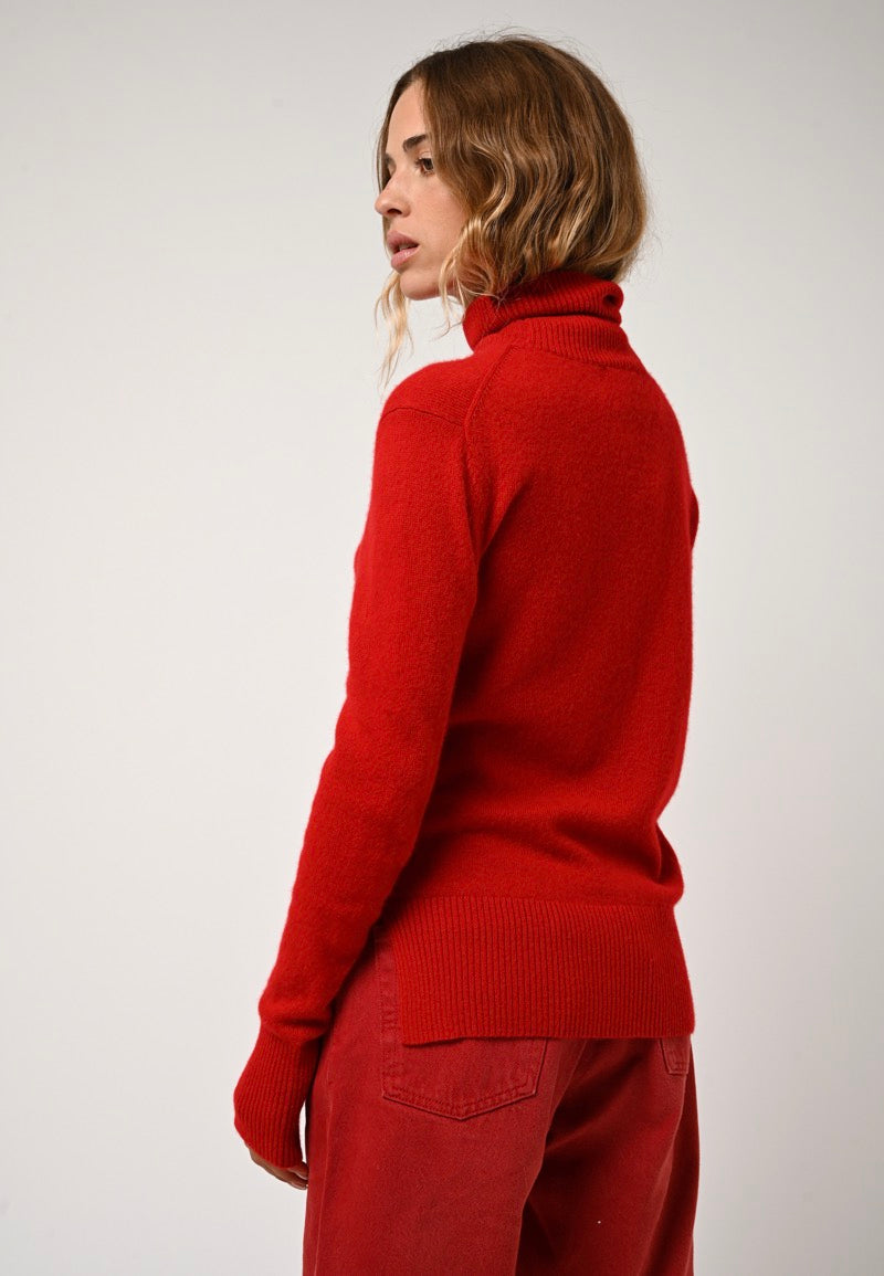 Roll-Neck Jumper - Fornet - Red