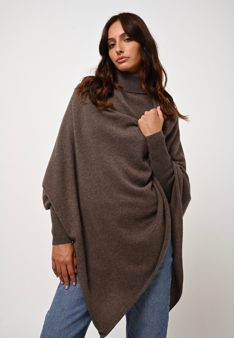 Poncho - Carra - Taupe Chiné