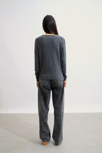 Jersey con Cuello de Pico - Galise - Antracita Jaspeada