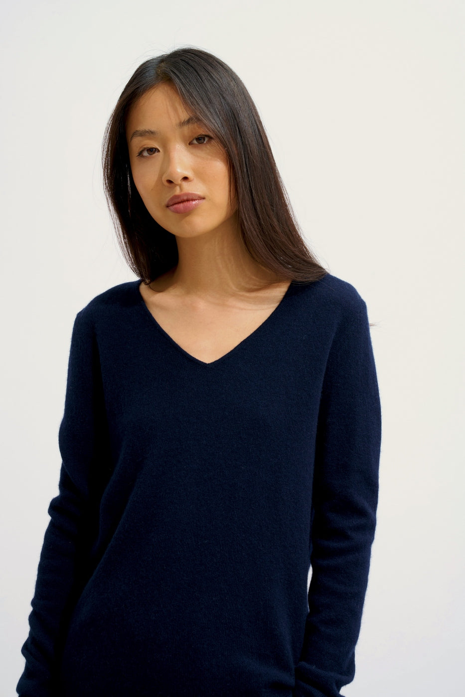 V-Neck Jumper - Galise - Navy