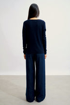 V-Neck Jumper - Galise - Navy