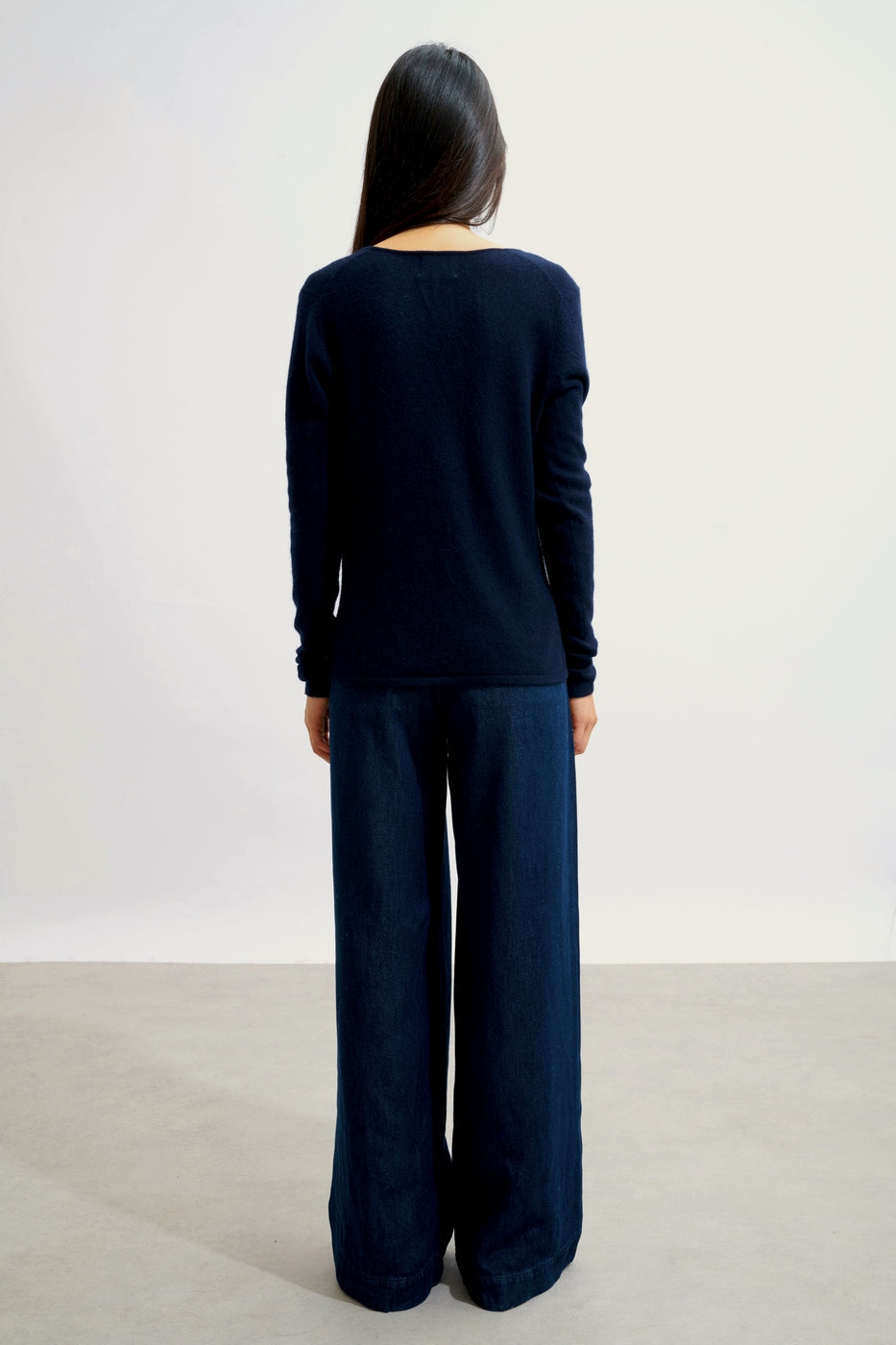 V-Neck Jumper - Galise - Navy