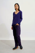 V-Neck Jumper - Galise - Purple