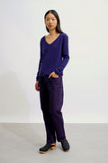 Pull Col V - Galise - Purple