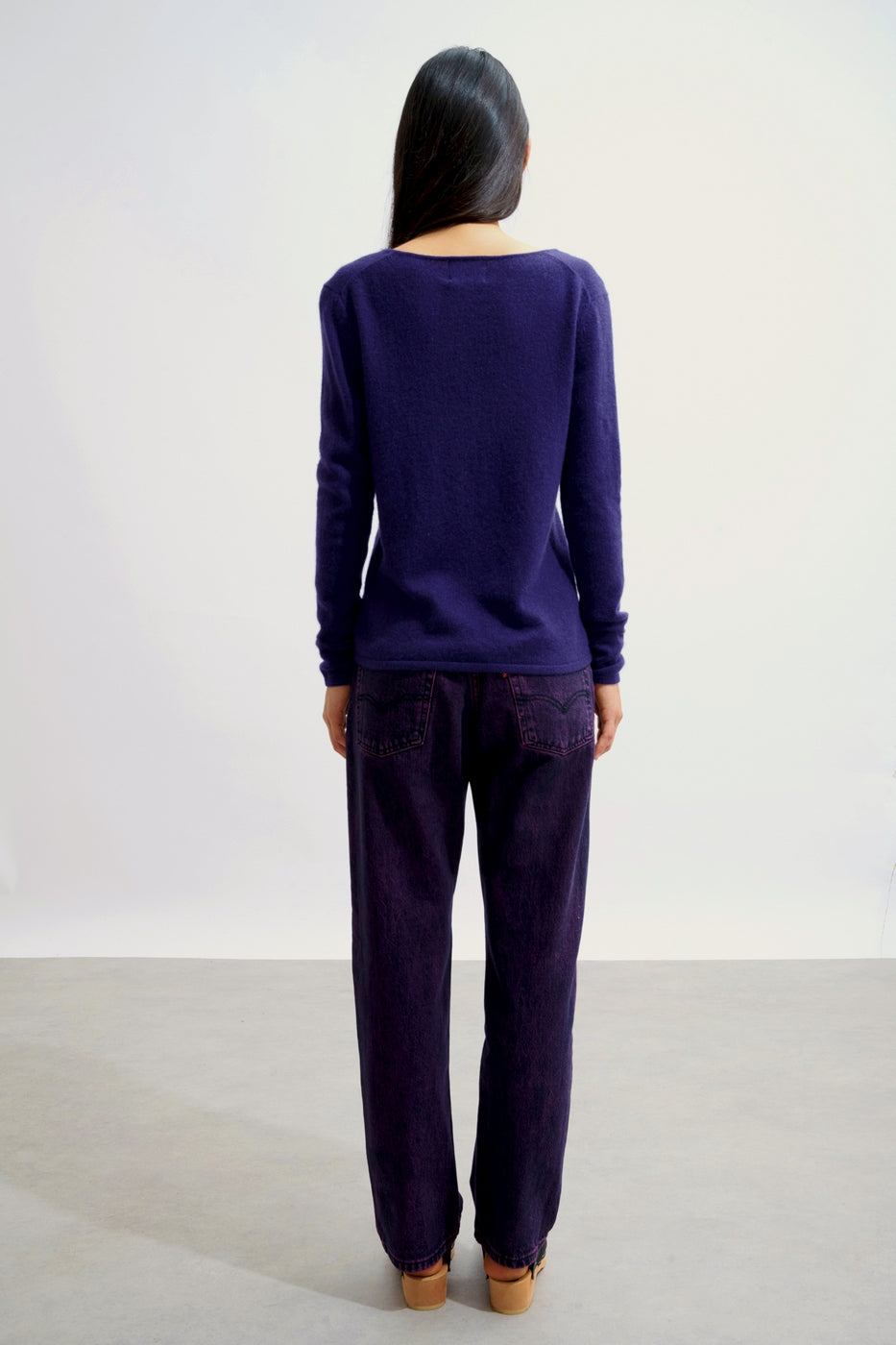 Pull Col V - Galise - Purple