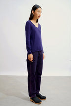 Pull Col V - Galise - Purple