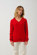 Pull Col V - Gardoria - Rouge