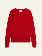 Maglione con scollo a V - Gardoria - Rosso