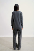 Pull Col V - Giusalet - Anthracite Chiné