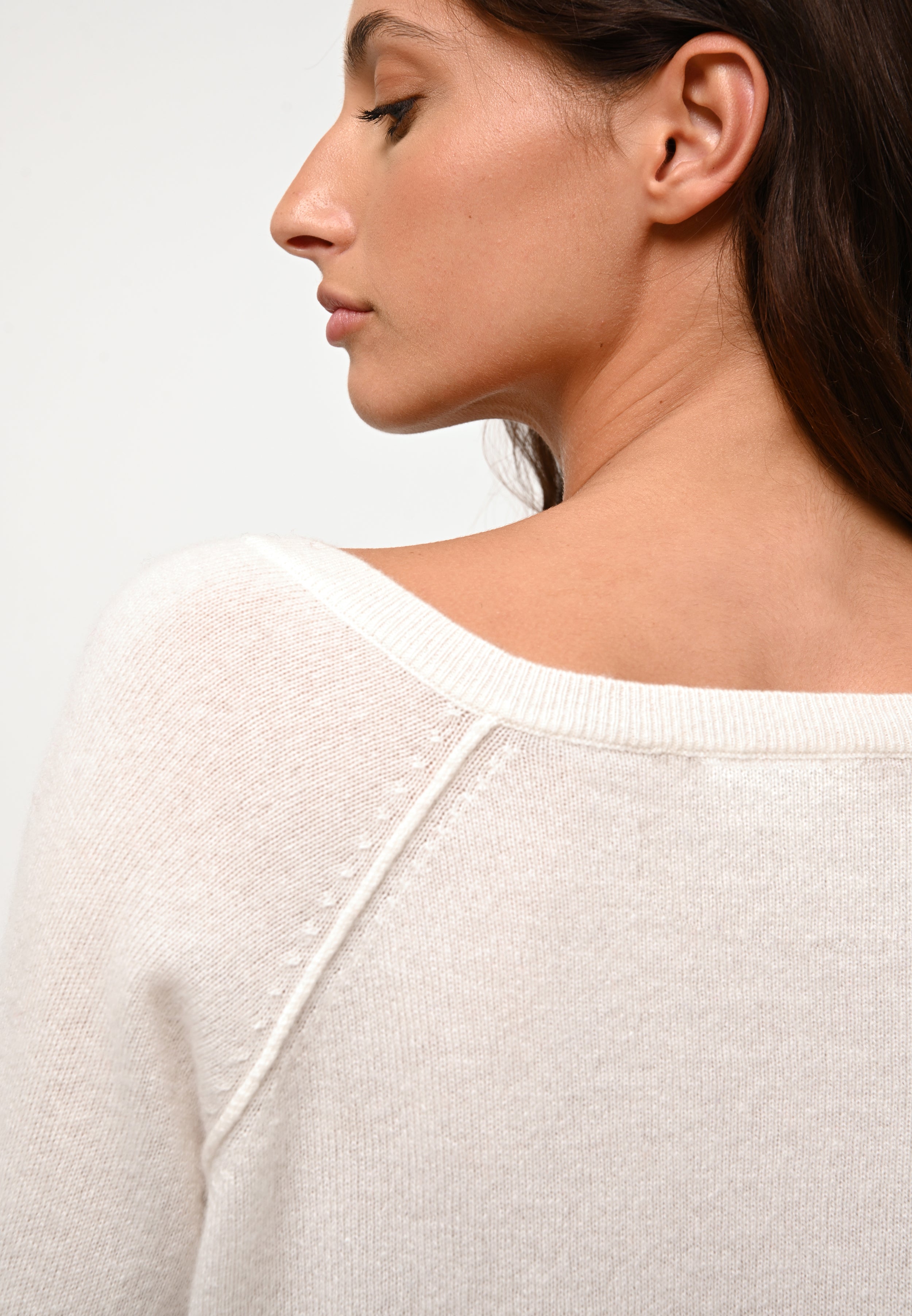 Jersey Cuello V - Giusalet - Marfil